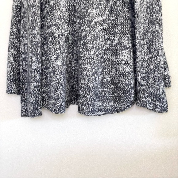 Wooden Ships Mohair Wool Blend Marled Knit Open Front Cardigan Sweater Grey S/M - Picture 6 of 9
